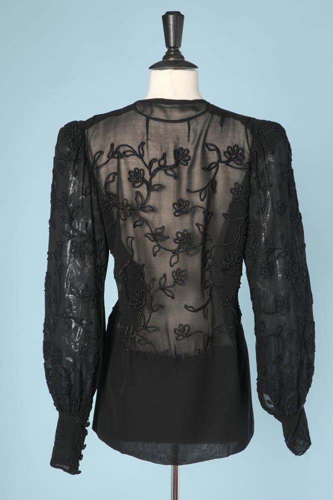 n5950_veste_mousseline_noire_brodee_cordonnet_taille_44_pic001