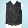 Gilet XIX ème d'homme gris et noir tissé