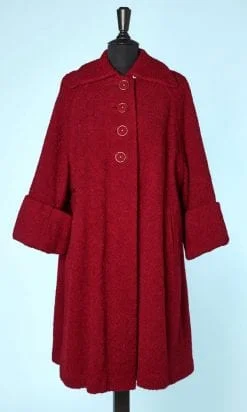 Manteau en bouclette rouge 1940