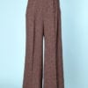 Pantalon de femme en lainage marron dans le style des années 40