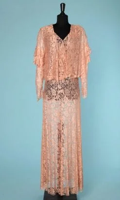 n6414_robe_longue_1930_dentelle_soie_rose_saumon_veste_assortie_40_pic001