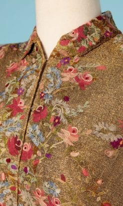 n6456_veste_lame_or_1940_brodee_point_chainette_multicolore_taille_38_40_pic001