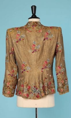 n6456_veste_lame_or_1940_brodee_point_chainette_multicolore_taille_38_40_pic001