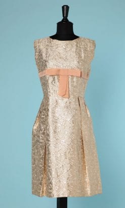 n6720_robe_1960_lurex_or_ceinture_organza_beige_taille_36_pic001