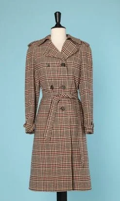 Manteau en lainage à carreaux Burberry's