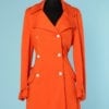 Manteau 1970 en jersey de laine orange