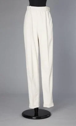 Pantalon Hermès Blanc à revers