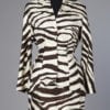Tailleur en satin de soie imprimé zebré griffé Thierry Mugler