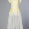 Robe 1925 en organdi jaune et blanc