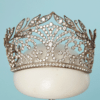 Couronne XIX ème en métal argenté et strass