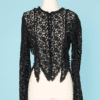 Veste en dentelle Guipure noire vintage Valentino
