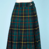 Kilt 1970 en lainage écossais vert et marine