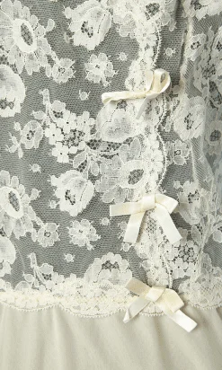 Alternative view of Chemise de nuit en nylon jaune et dentelle Christian Dior