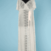 Chemise de nuit en soie rose pâle et dentelle 1920