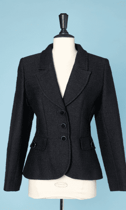 Veste en lainage gris 1980 - 1990 Yves Saint Laurent
