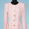 Veste 1980 - 1990 en viscose et rayonne rose Yves Saint Laurent