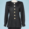 Tailleur en lainage noir 1980 - 1990 griffé Yves Saint Laurent