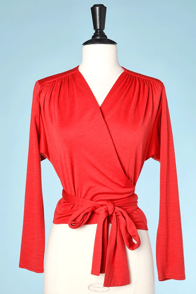 Cache cœur en coton corail Yves Saint Laurent