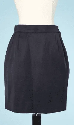 Jupe en lainage noir 1980 - 1990 Yves Saint Laurent