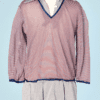 Robe en jersey de soie 1920 de fillette grise et rouge