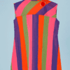 Robe de fillette 1960 - 1970 à rayures
