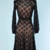 Robe tricoté main en laine noire 1940