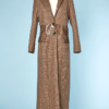 Long Manteau prince de galle mat et brillant loris Azzaro 1970