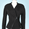 Veste en lainage noir 1980 - 1990 griffé Thierry Mugler