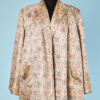 Veste en satin ivoire 1940 jacquard de motifs asiatiques