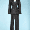 Tailleur pantalon en lainage gris Yves Saint Laurent 1980 - 1990