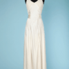Robe longue en satin blanc vintage Christian Dior
