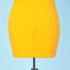 Jupe 1980 - 1990 en coton jaune griffée Mugler