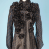 Chemisier vintage Gianfranco Ferre en organza marron