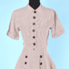Veste 1940 en rayonne rayée et basque