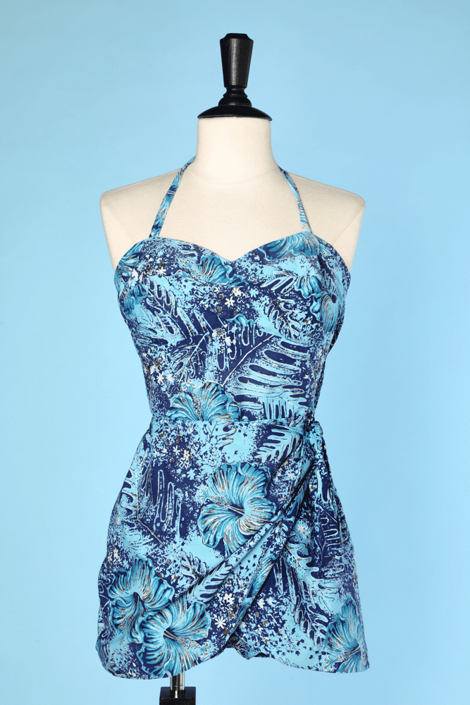 Ensemble maillot de bain 1940 et chemisier assorti