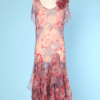 Robe 1925 en mousseline de soie imprimé de fleurs