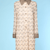Manteau 1960/1970 en dentelle blanche brodé de paillettes et de perles
