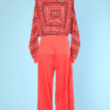 Pyjama en maille de coton rose 1940/1950