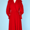 Manteau 1940 en velours rouge