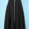 Jupe 1950 en faille noire et boutons blancs