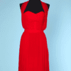 Robe bustier en mousseline rouge Chanel