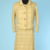 Tailleur robe couture en lainage et soie 1971 Chanel
