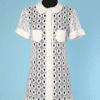 Manteau 1960 en dentelle blanche