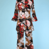Tailleur pantalon 1970 imprimé psychédélique