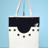 Sac 1970 en vinyle blanc et marine