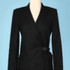 Veste 1990 en lainage noir Helmut Lang