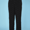 Pantalon vintage en crêpe noir et strass incrustés Gianni Versace