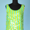 Pull 1970 sans manches cousu de paillettes en plastique