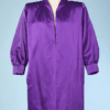 Manteau 1980 en satin de soie violet attribué à Yves Saint Laurent