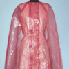 Cape de pluie 1960-1970 en plastique rose